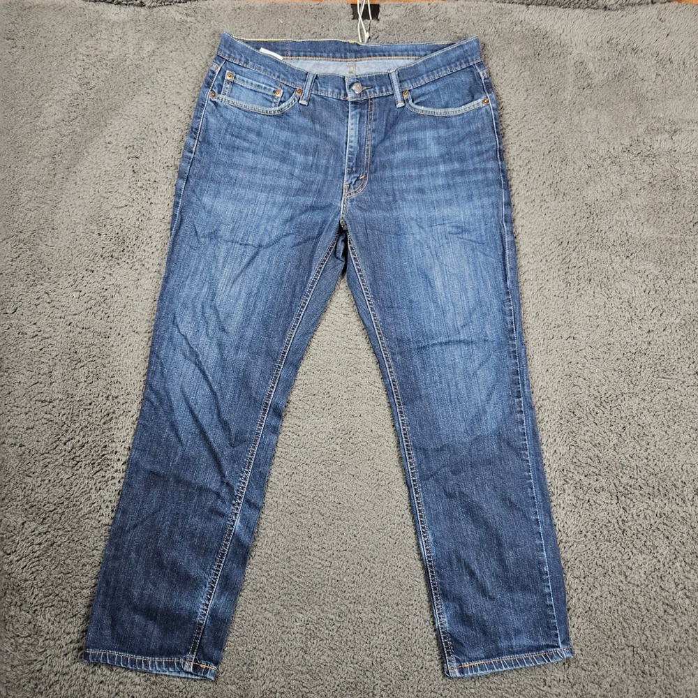 Levis Mens 505 Regular Fit Jeans Medium Wash Denim Comfort Stretch W34 L30